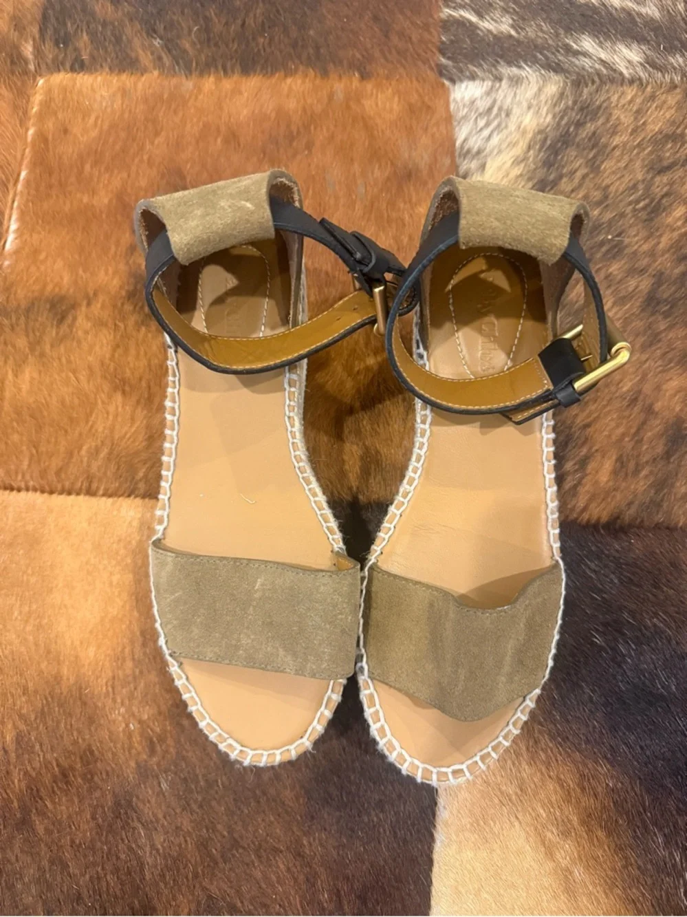 See by Chloe Glyn suede espadrille Platform Sandals